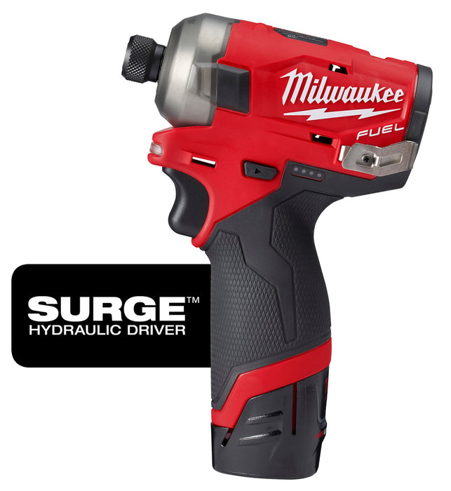 MILWAUKEE M12 FUEL™ SURGE™ Juego de destornillador hidráulico hexagonal de 1/4"