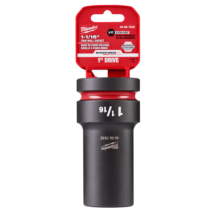 MILWAUKEE SHOCKWAVE IMPACT DUTY™ Dado de 6 puntas con accionamiento de 1" y 1-1/16" de profundidad