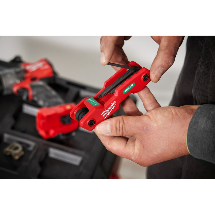 MILWAUKEE 8-Key Folding Hex Key Set - Torx