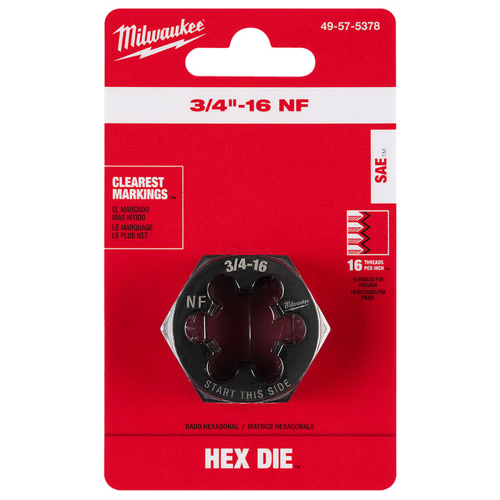 Troquel de roscado hexagonal MILWAUKEE de 1-7/16"