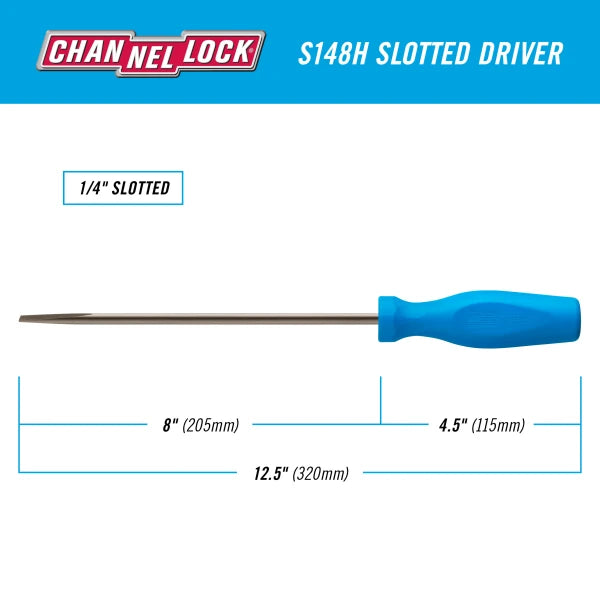 CHANNELLOCK Slotted 1/4" x 8" Screwdriver