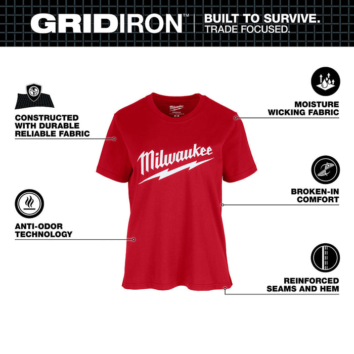 MILWAUKEE Women's GRIDIRON™ Short Sleeve Logo Tee