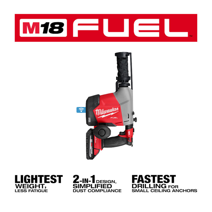 MILWAUKEE M18 FUEL Overhead Rotary Hammer w/ Integrated Dust Extraction Kit