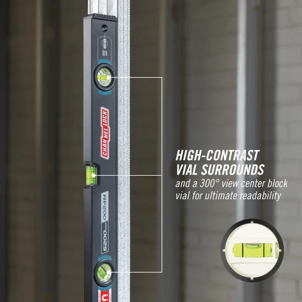 CHANNELLOCK 24" Box Level, Magnetic