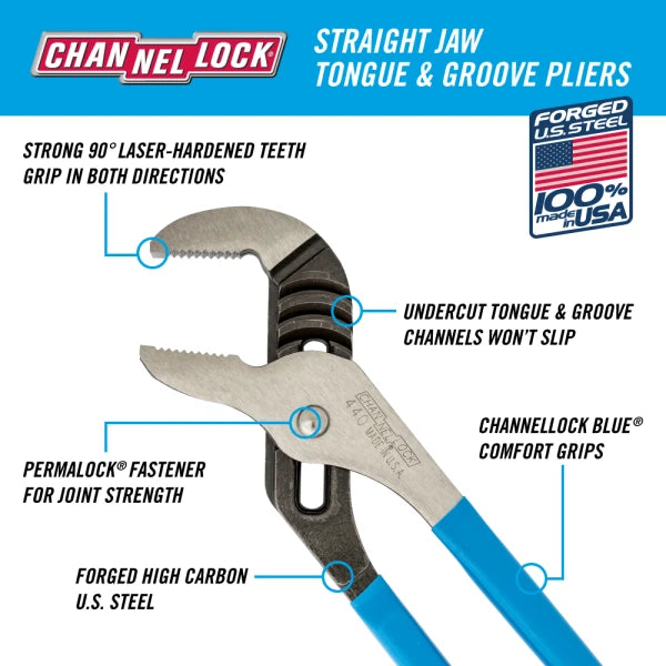 CHANNELLOCK 12" Tongue & Groove Pliers