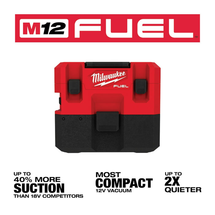 MILWAUKEE M12 FUEL™ 1.6 Gallon Wet/Dry Vacuum (Tool Only)