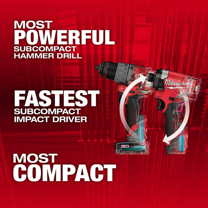 MILWAUKEE M12 FUEL™ 2 Tool Combo Kit 3497-22 Q4