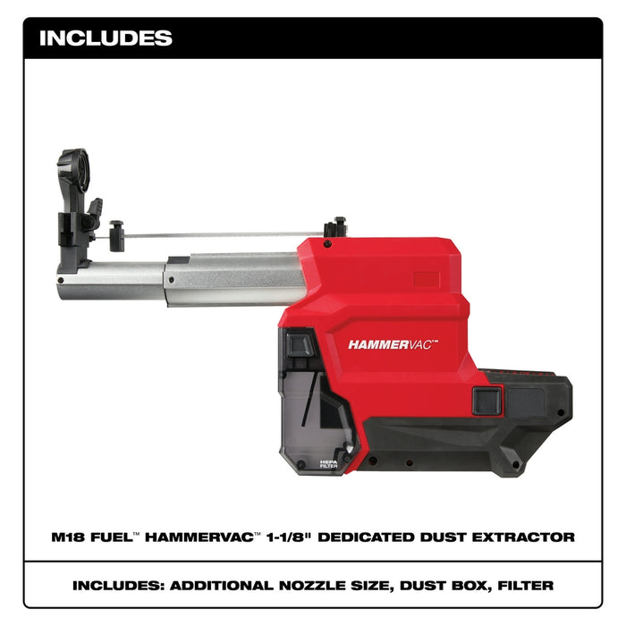 MILWAUKEE M18 FUEL™ HAMMERVAC™ 1-1/8" Dedicated Dust Extractor