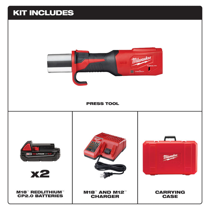 MILWAUKEE M18™ FORCE LOGIC™ Press Tool Kit w/ ONE-KEY™