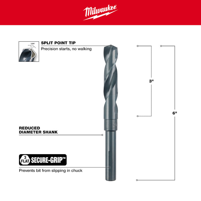 Milwaukee Tools 21/32" S&D Black Oxide Bit 48-89-2743