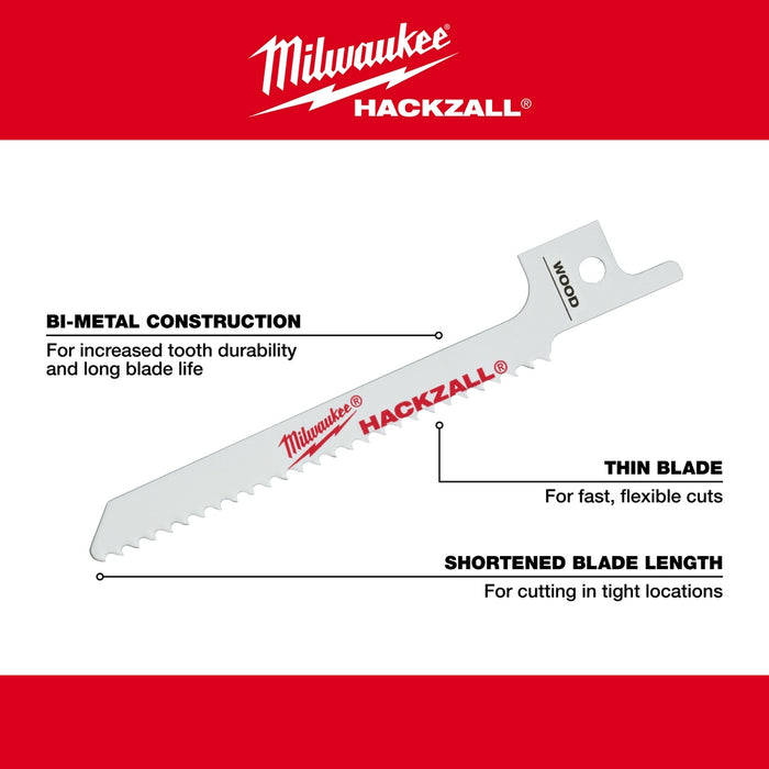MILWAUKEE 6" 4/6 TPI SAWZALL® Blade (5 PACK)