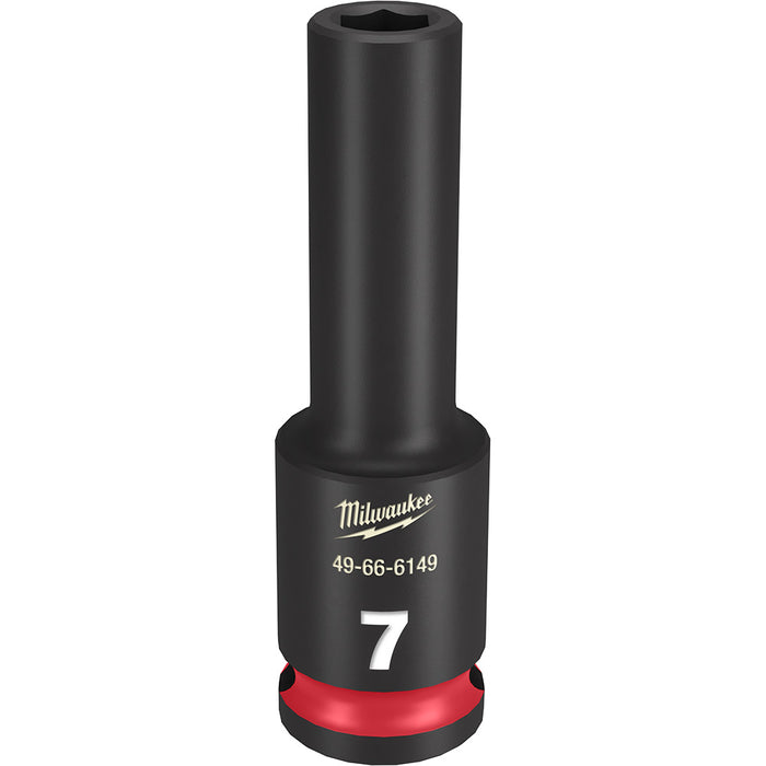 MILWAUKEE SHOCKWAVE Impact Duty 3/8" Drive 7MM Deep 6 Point Socket