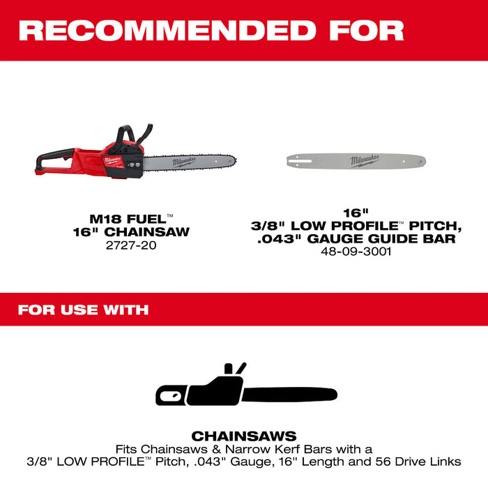 Milwaukee Tools Chainsaw Chain 49-16-2715