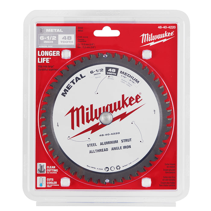 MILWAUKEE 6-1/2" 48T Circular Saw Metal Cutting Blade