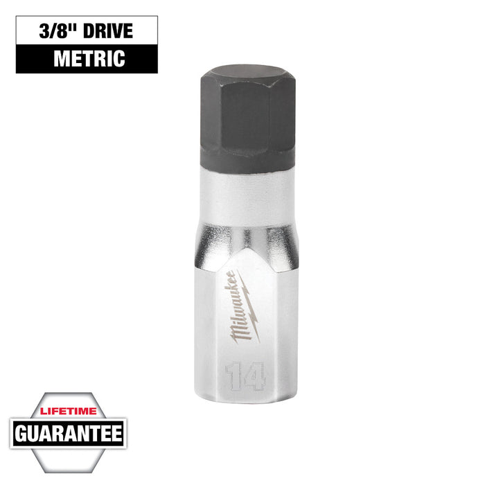 MILWAUKEE 3/8" Drive Hex Bit Sockets - Metric