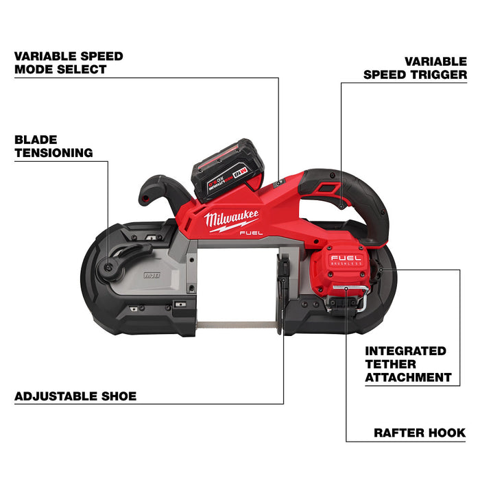 MILWAUKEE M18 FUEL Deep Cut Band Saw Kit + 48-11-1865 FREE