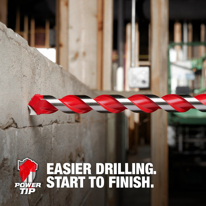 9/16" x 4" x 6" Carbide Hammer Drill Bit with POWER TIP™