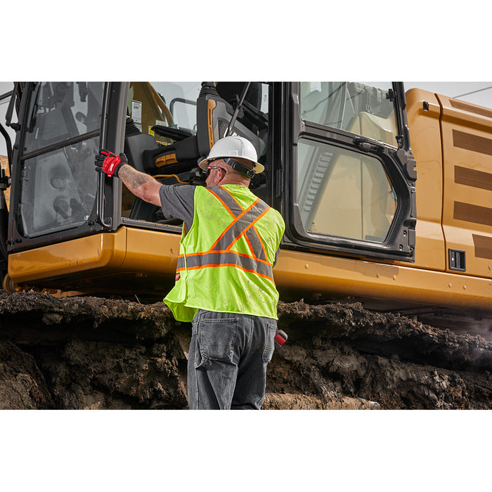 MILWAUKEE Class 2 High Visibility Mesh Safety Vest (ANSI & CSI)