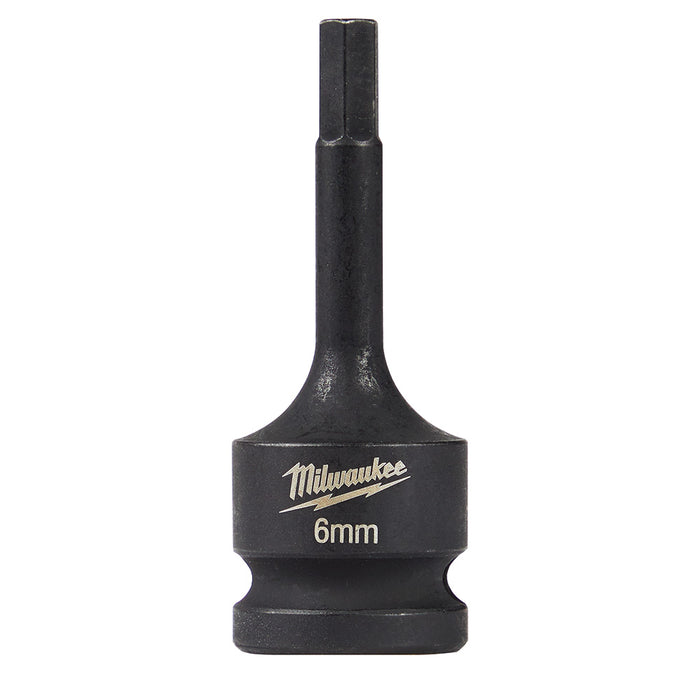 MILWAUKEE Shockwave Lineman's Unidad de 1/2" - Dado con punta hexagonal de 6 mm
