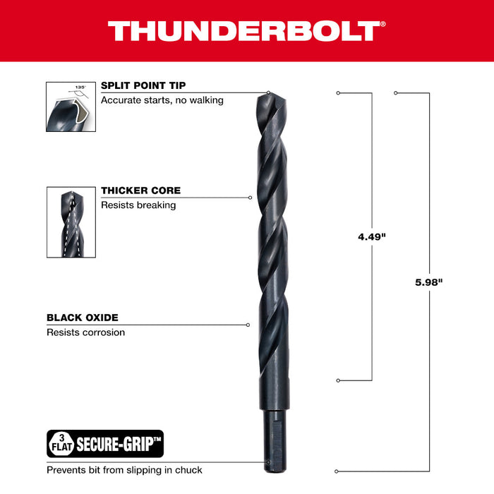 Milwaukee Tools 1/2" Thunderbolt Black Oxide 48-89-2738