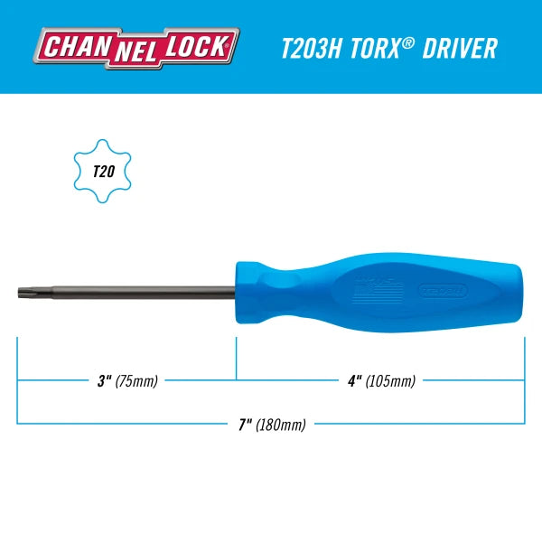 CHANNELLOCK TORX® T20 X 3" Screwdriver