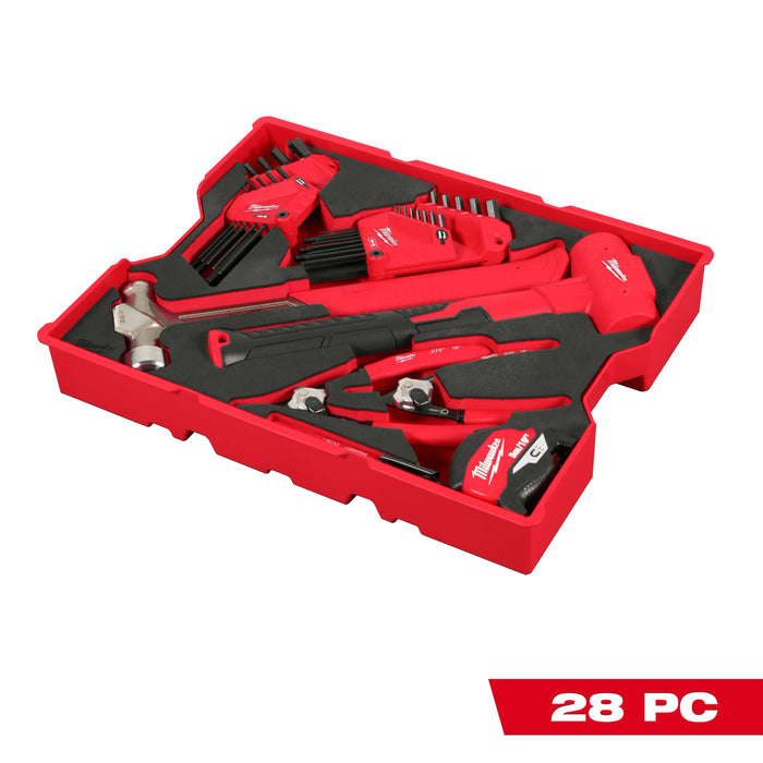 28pc Hex Key & Hammer Set w/Foam