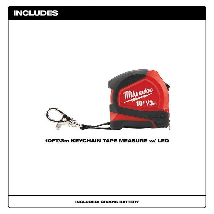 Milwaukee Tools Keychain Tape 48-22-6601