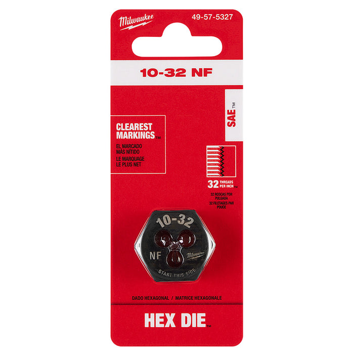 Troquel de roscado hexagonal MILWAUKEE SAE de 1"