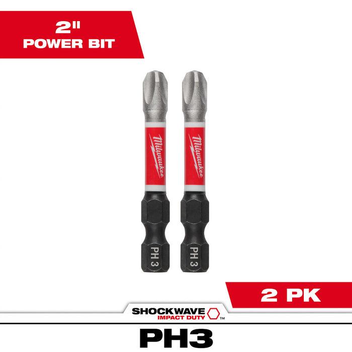 Milwaukee Tools 2in PH3 Impact Bit 2PK 48-32-4963