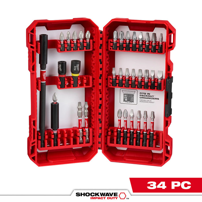 MILWAUKEE 34 PC. SHOCKWAVE IMPACT DUTY™ Driver Bit Set