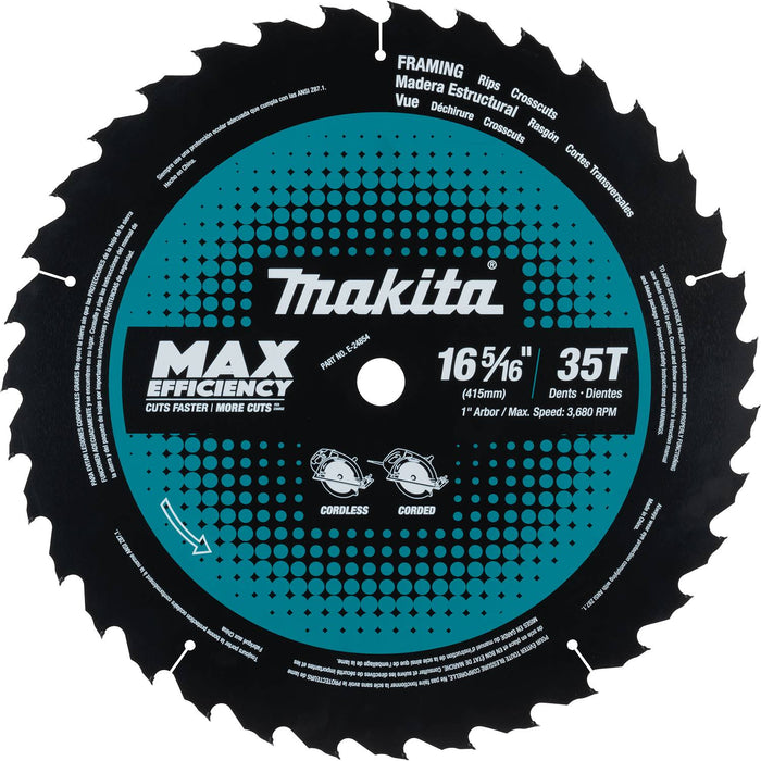 Makita E-24854 16-5/16" 35T Carbide-Tipped Max Efficiency Circular Saw Blade