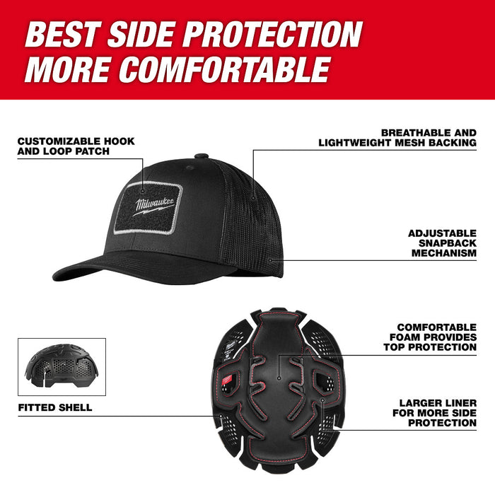 Milwaukee Tools BLACK SNAPBACK BUMP CAP 48-73-1063