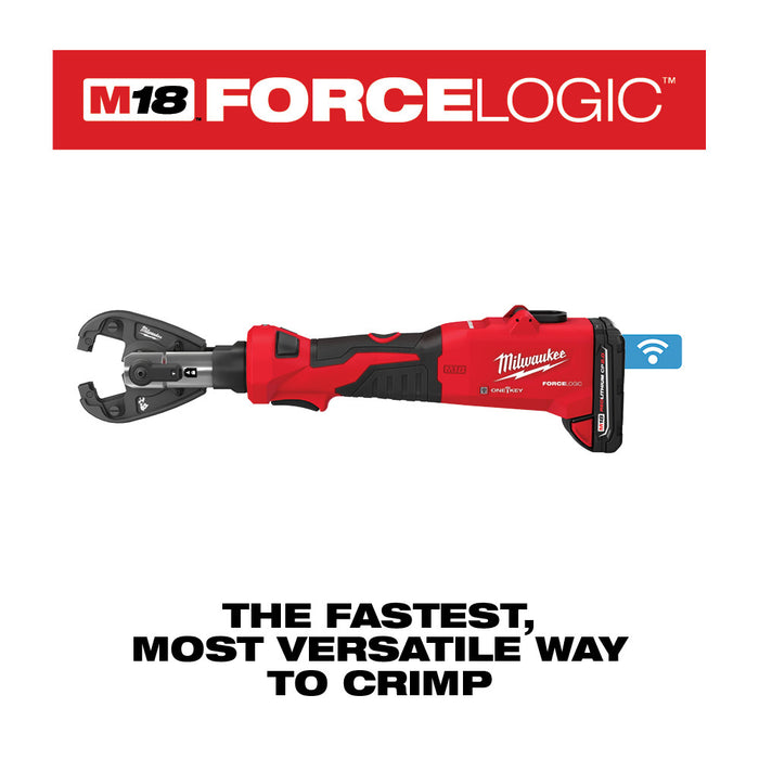 MILWAUKEE M18 FORCE LOGIC 6T Linear Utility Crimper Kit w/ Kearney Jaw