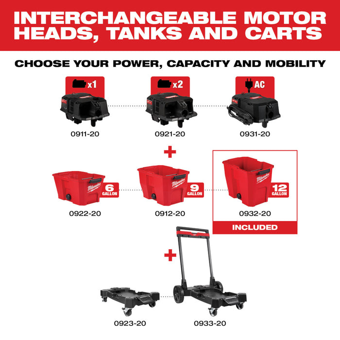 MILWAUKEE 12 Gallon Wet/Dry Vacuum Tank