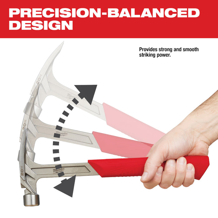 MILWAUKEE 20 oz. Smooth Face Rip Claw Hammer