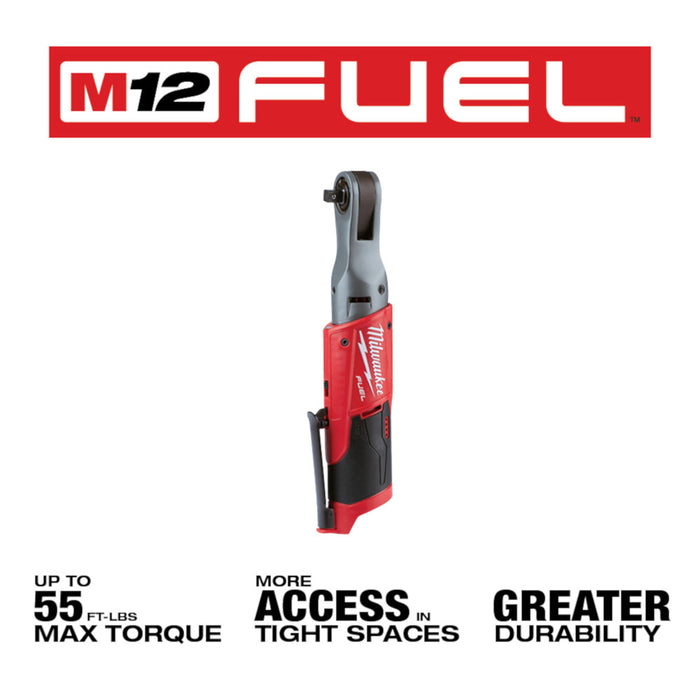 Trinquete MILWAUKEE M12™ FUEL™ de 3/8" (solo herramienta)