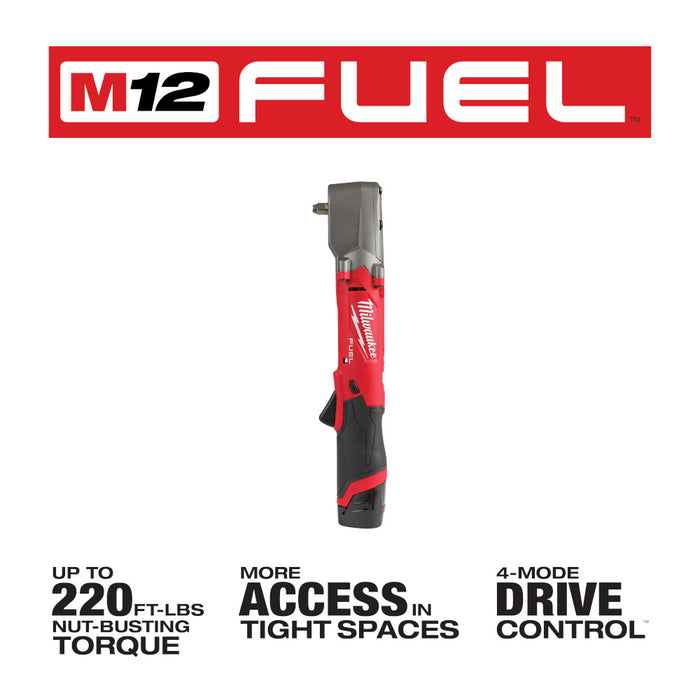 MILWAUKEE M12 FUEL™ 3/8" Right Angle Impact Wrench w/ Friction Ring Kit