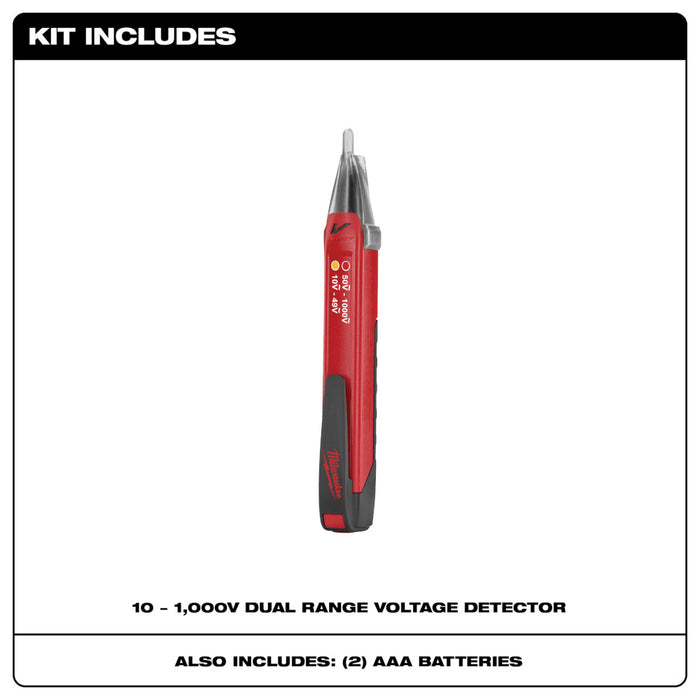 MILWAUKEE 10-1000V Dual Range Voltage Detector