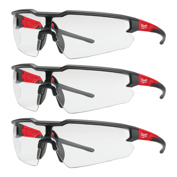 MILWAUKEE Safety Glasses - Clear Anti-Scratch Lenses (3 PACK)