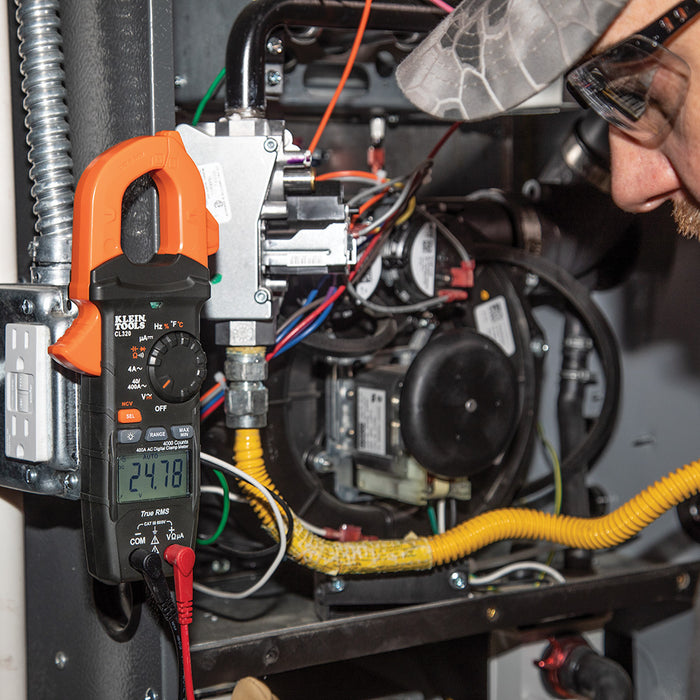 KLEIN TOOLS HVAC Digital Clamp Meter, AC Auto-Ranging 400 Amp