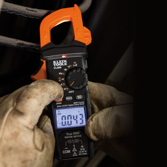 KLEIN TOOLS Digital Clamp Meter, AC Auto-Range TRMS, Low Impedance (LoZ), Auto Off