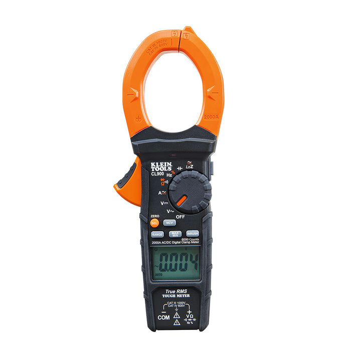 KLEIN TOOLS Digital Clamp Meter, AC Auto-Range TRMS, Low Impedance (LoZ), 2000 Amp