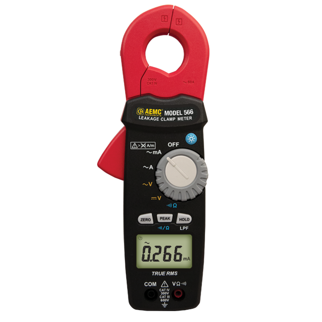 AEMC 2139.83 Clamp-on Leakage Current Meter Model 566