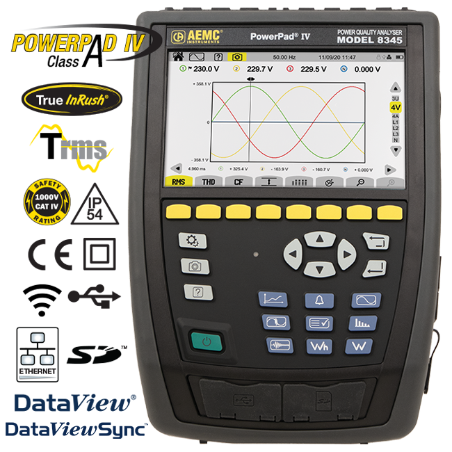 AEMC 2136.35 PowerPad® IV Model 8345 (No Probes)