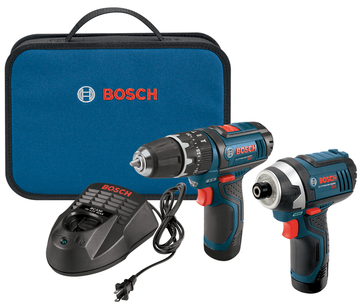 BOSCH 12V Max 2-Tool Combo Kit with 3/8 In. Hammer Drill/Driver, Impact Driver and (2) 2.0 Ah Batteries