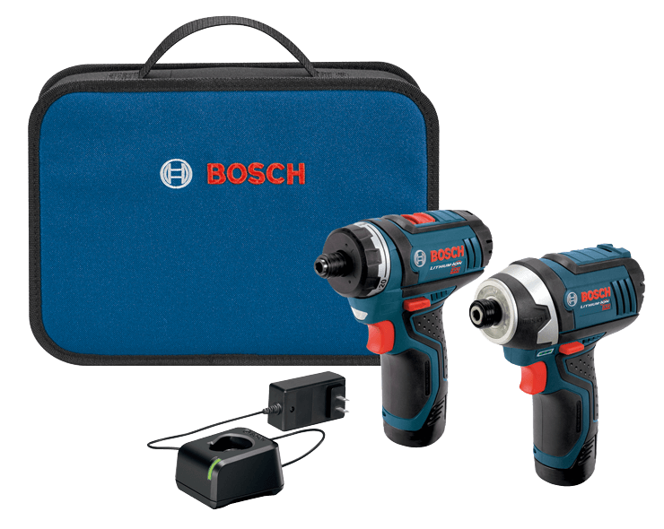 BOSCH 12V Max 2-Tool Combo Kit with Two-Speed Pocket Driver, Impact Driver and (2) 2.0 Ah Batteries
