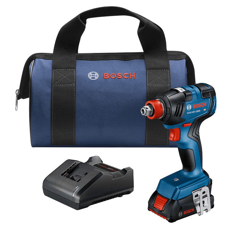 BOSCH 18V Two-In-One 1/4" & 1/2" Bit/Socket Impact Driver/Wrench Kit