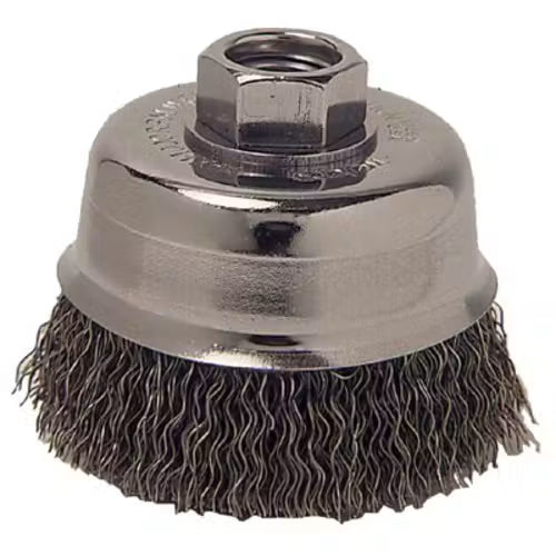 Camel Grinding Wheel 3" Crimped Wire Cup Brush, Carbon Steel, 5/8-11 Arbor