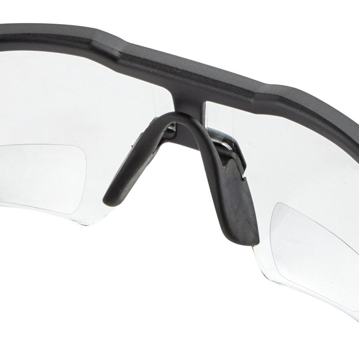 MILWAUKEE Safety Glasses - Clear Anti-Scratch Lenses w/ Magnification