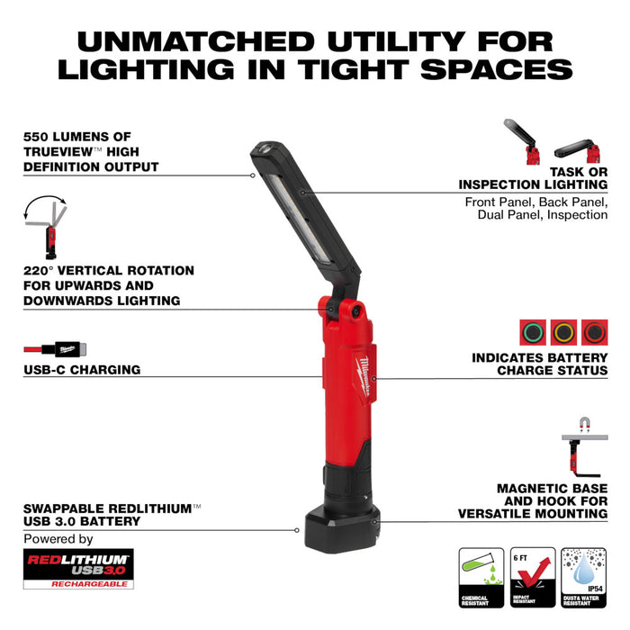 MILWAUKEE REDLITHIUM™ USB Stick Light w/ Magnet